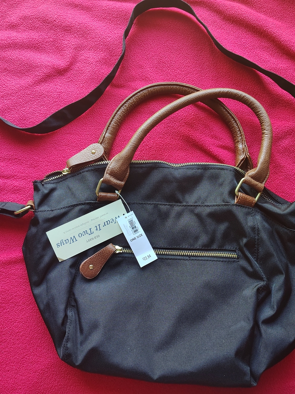 Black Old Navy Convertible Nylon Handbag